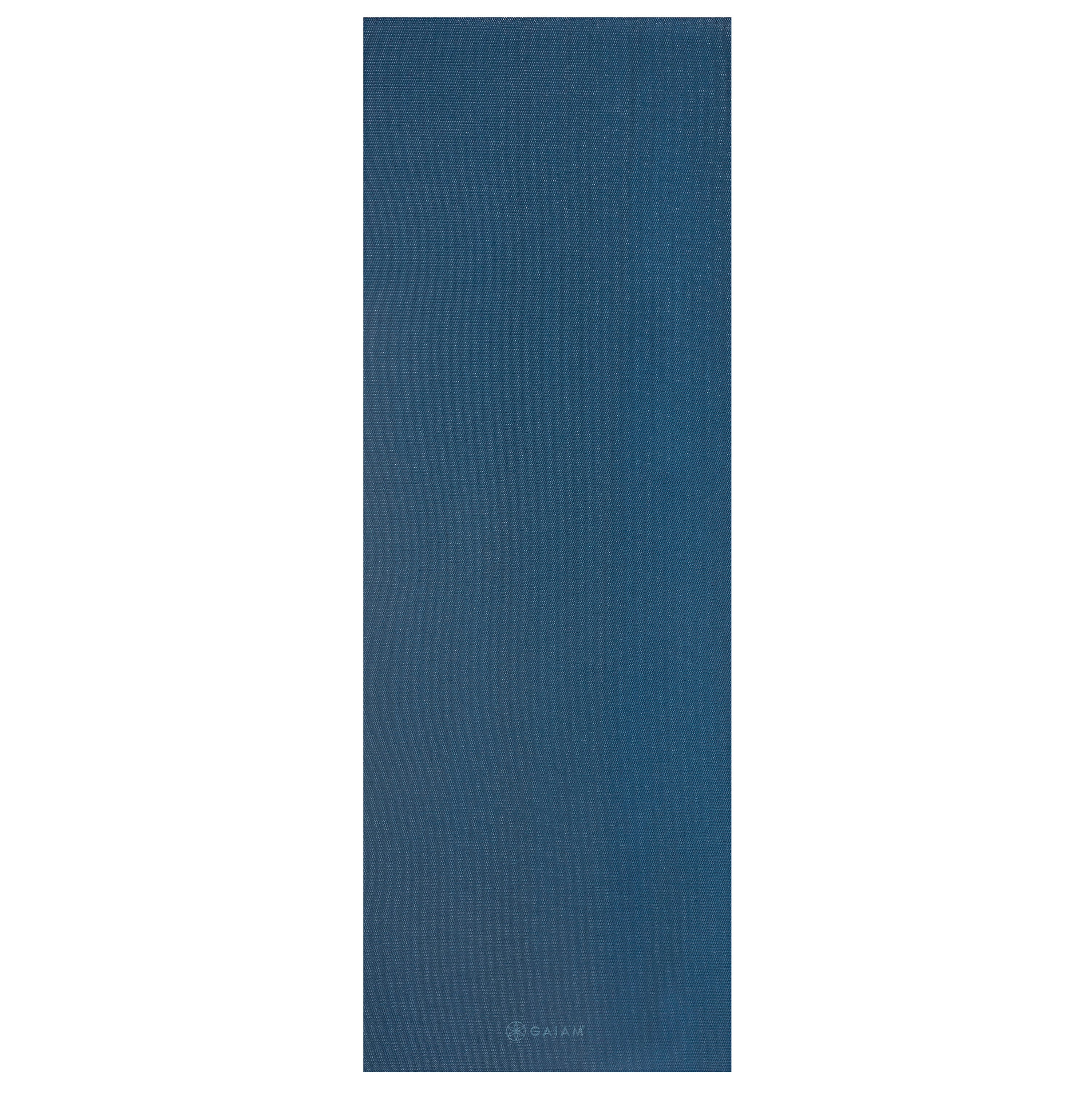 Gaiam Classic Solid Color Yoga Mat (5mm) Indigo Ink flat